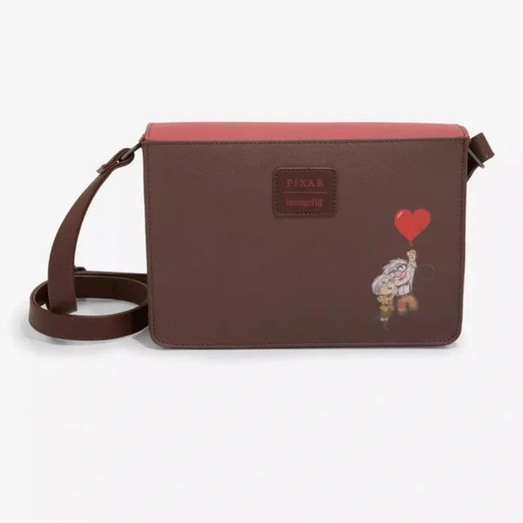 Loungefly Disney Pixar Up Adventure Book Pin Display Crossbody Bag - Picture 4 of 7